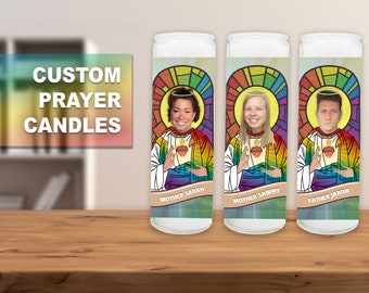 Custom Face Prayer Candle | Personalized Photo Gift