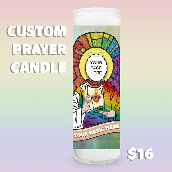 Custom Prayer Candle Etsy