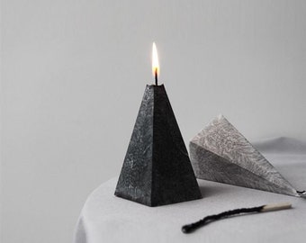 Handmade Nordic Candle - Black & Grey