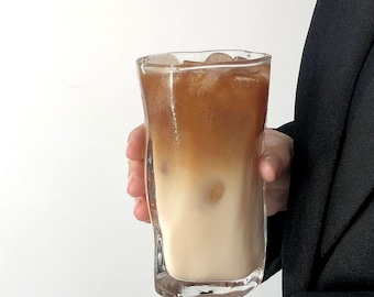 Tall Whiskey Glass - Clear & Grey