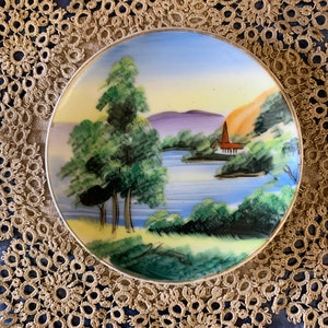 Vintage Hand Painted and Signed Oriental Plate