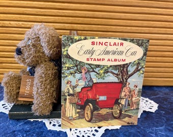 Vintage 1952 Complete Sinclair Early American Car Stamp Album