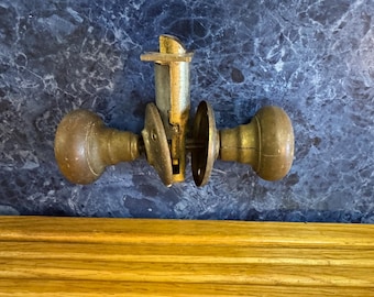 Antique Brass Door Knob Set-Complete