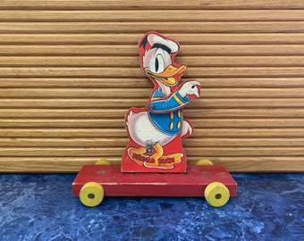 希少 フィッシャープライス社製Walking Duck Cart ヴィンテージ 美術品