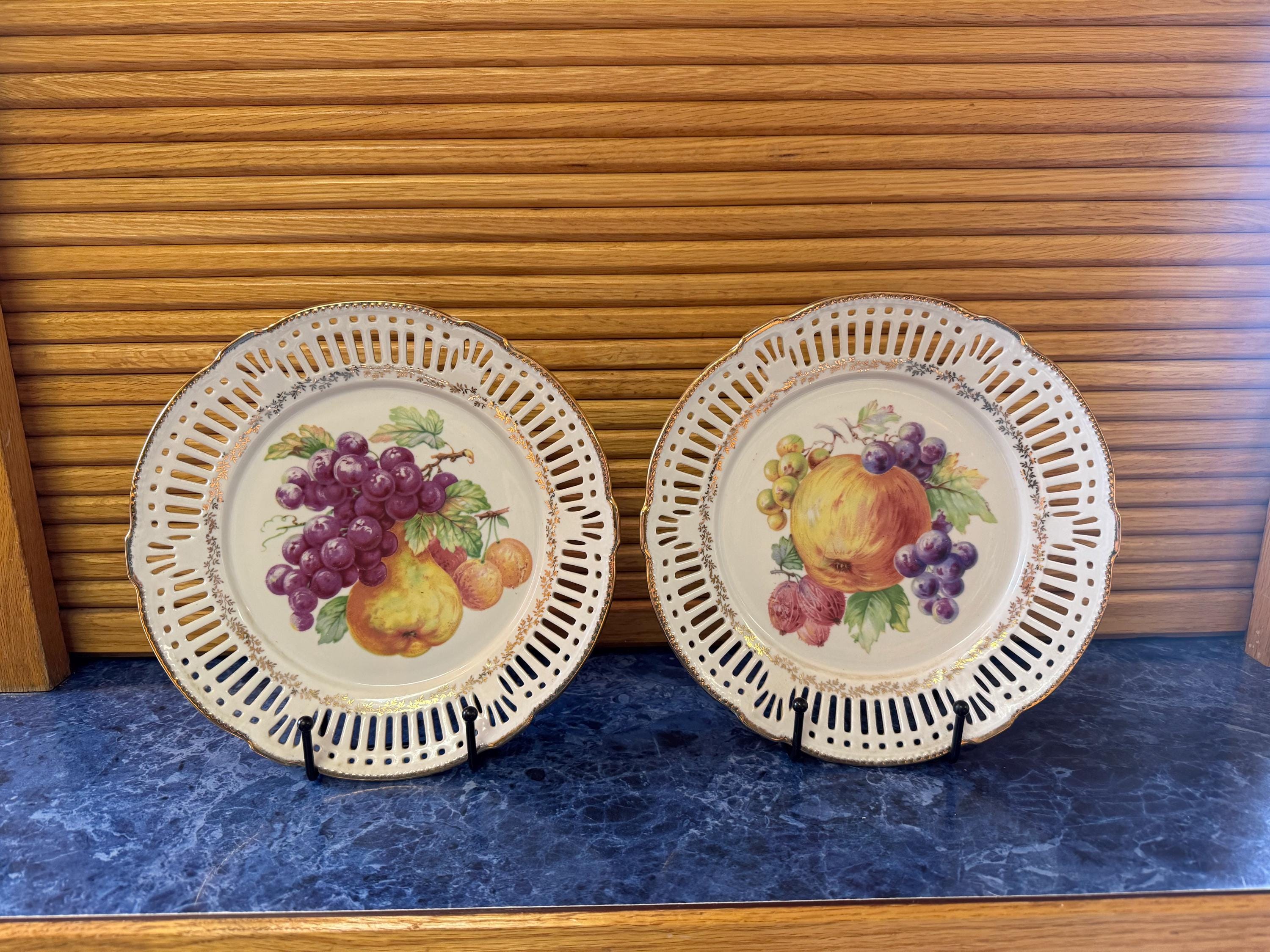 Vintage Schwarzenhammer Bavaria Pierced Porcelain Plate-CHOICE