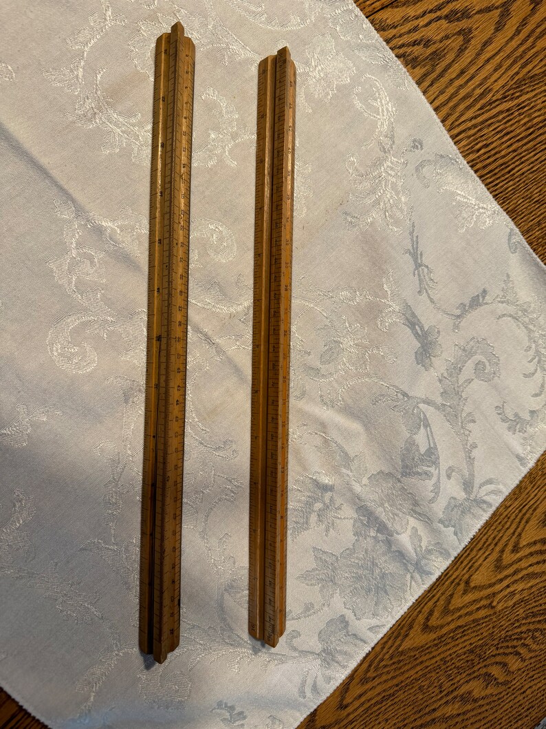 Vintage Architects 3-sided Wooden Ruler - Etsy