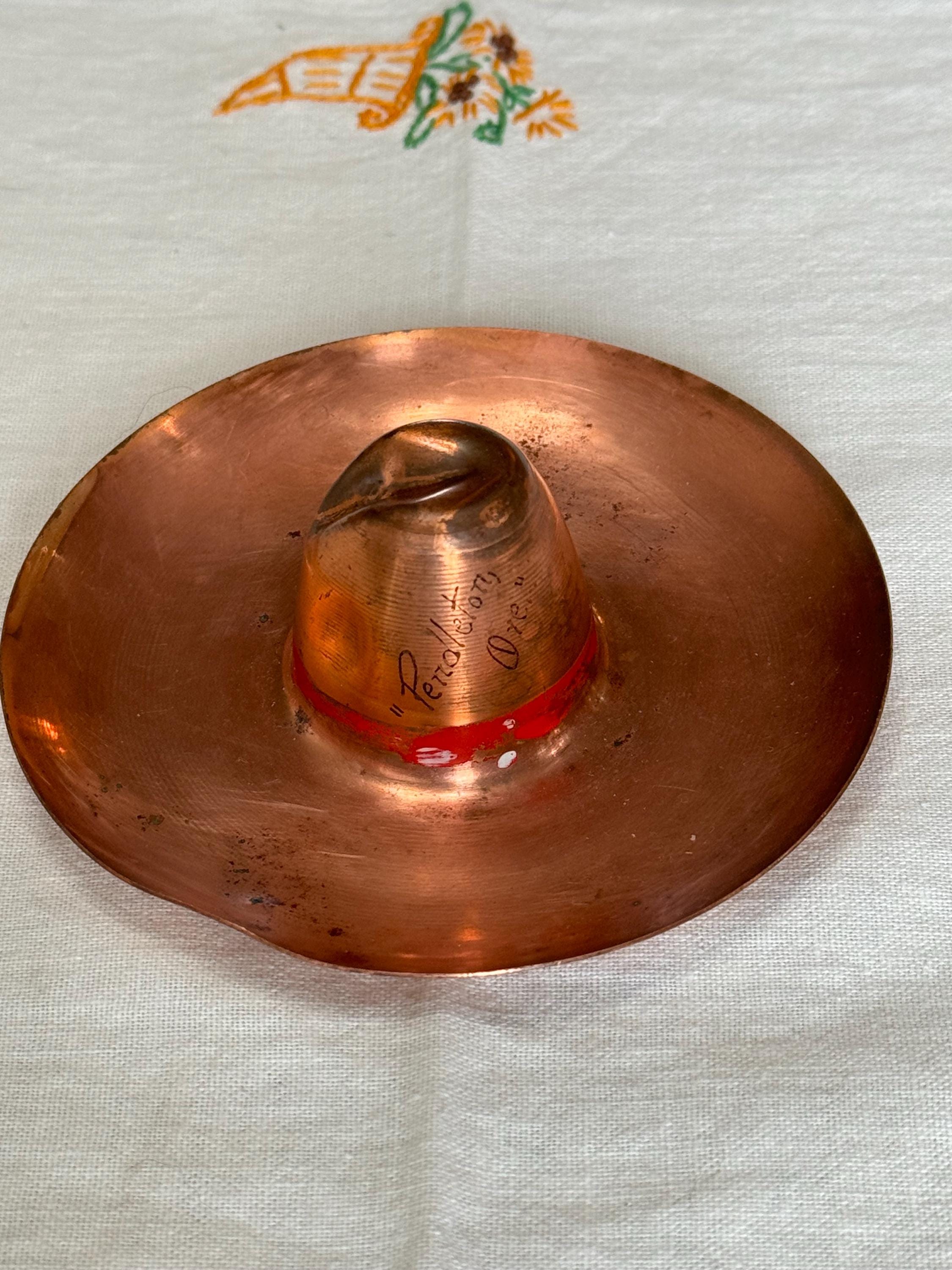 Vintage Pendleton Oregon Copper Sombrero, Cowboy Hat, Ashtray
