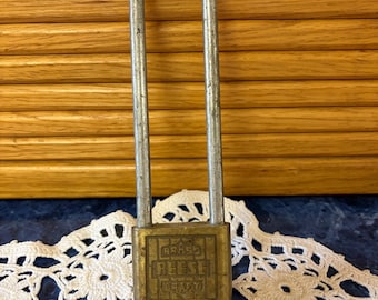 Vintage Brass Reese Craft Long Shackle Bike Lock-No Key