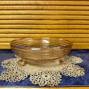Vintage Pink Depression Glass Bowl