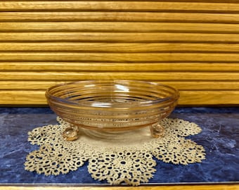 Vintage Pink Depression Glass Bowl