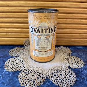 Vintage 1930 Ovaltine Food Beverage Tin-6oz.