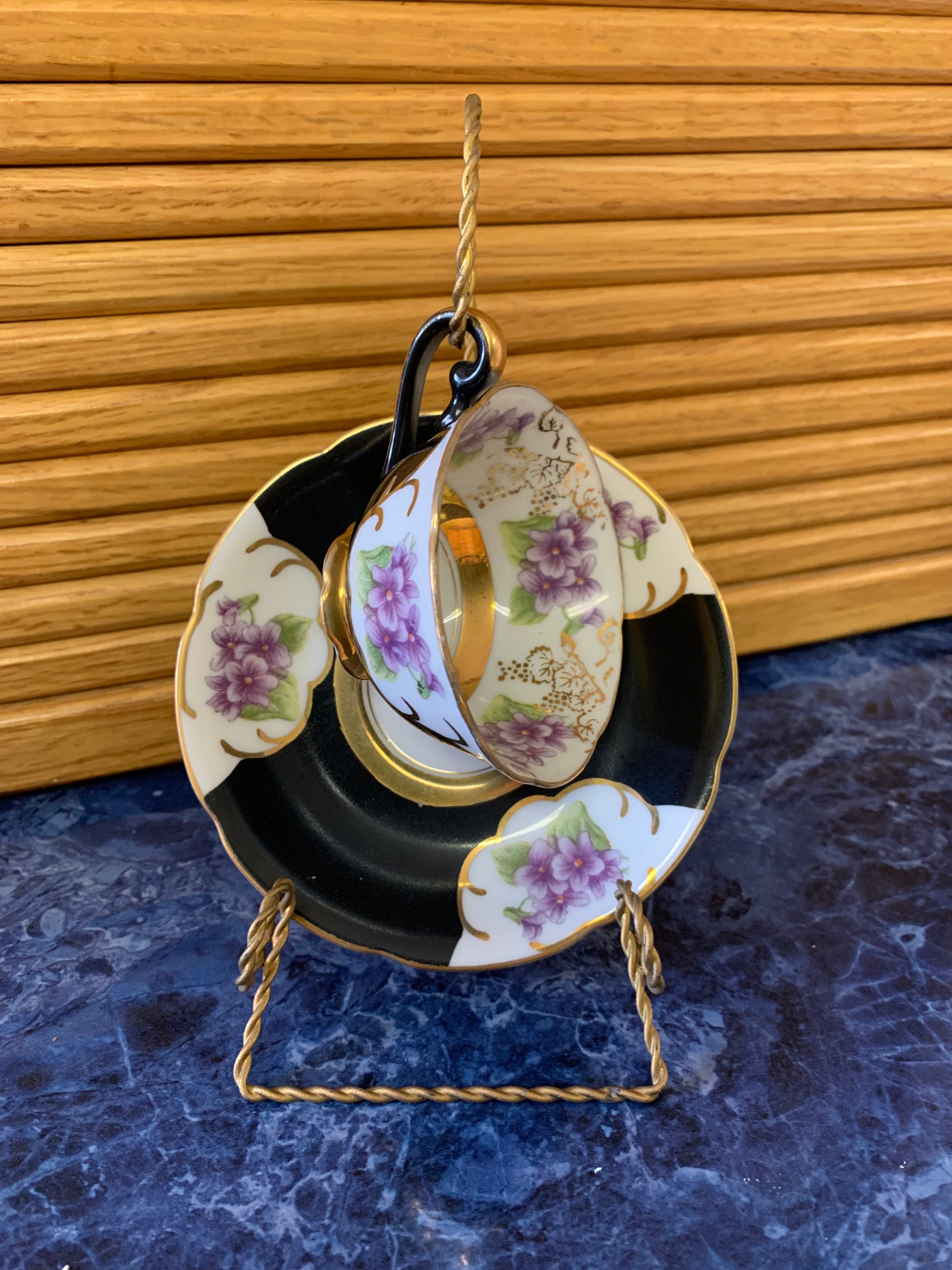 Vintage Victorian Style Twisted Wire Cup and Saucer Hanger Etsy