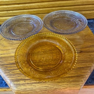 Vintage Presidential Commemorative Cup Plates / American Eagle 1831 / Westmoreland / Set of 3