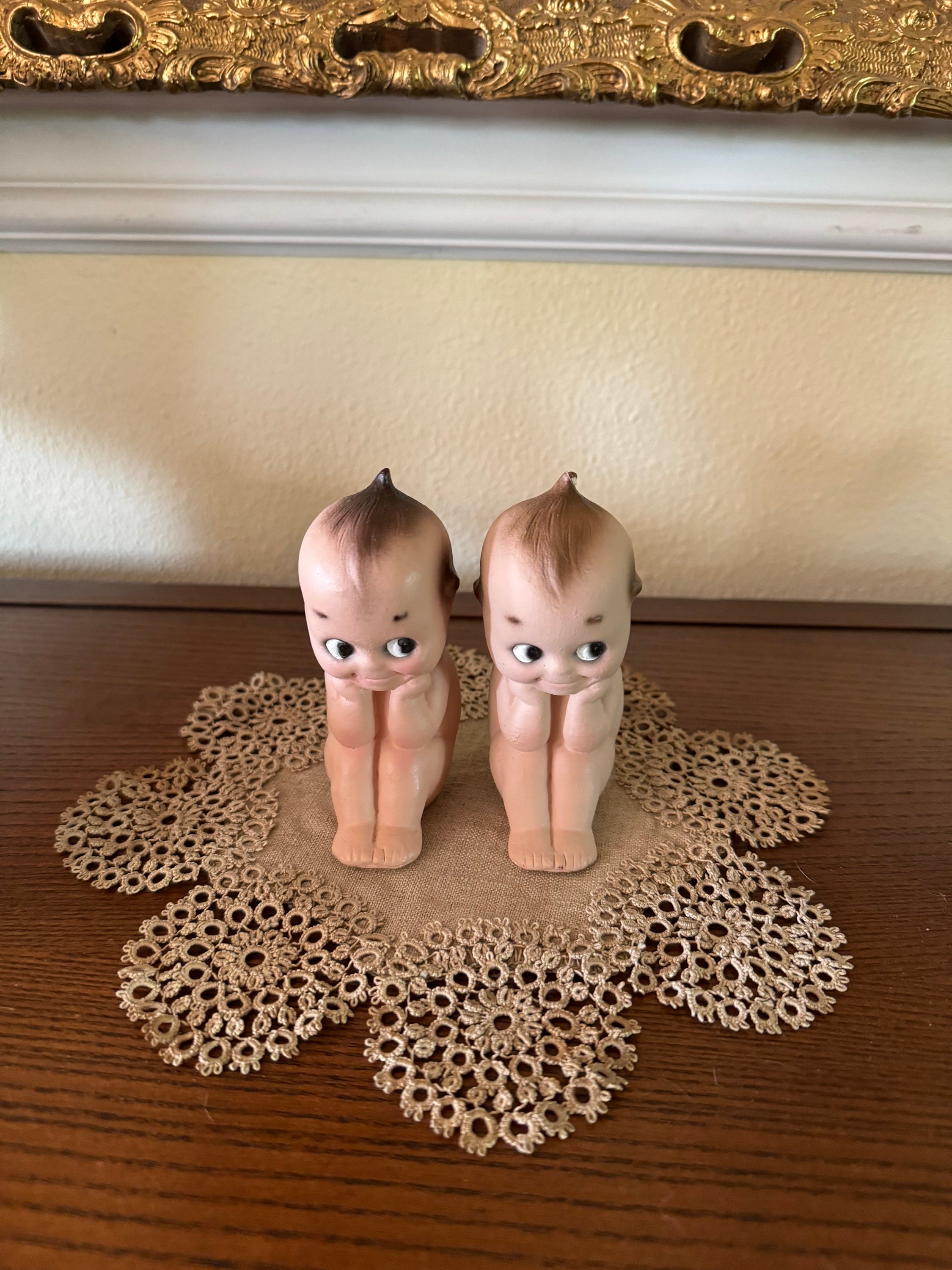 Vintage Chalkware Rose O'neill Kewpie Figurine - Etsy