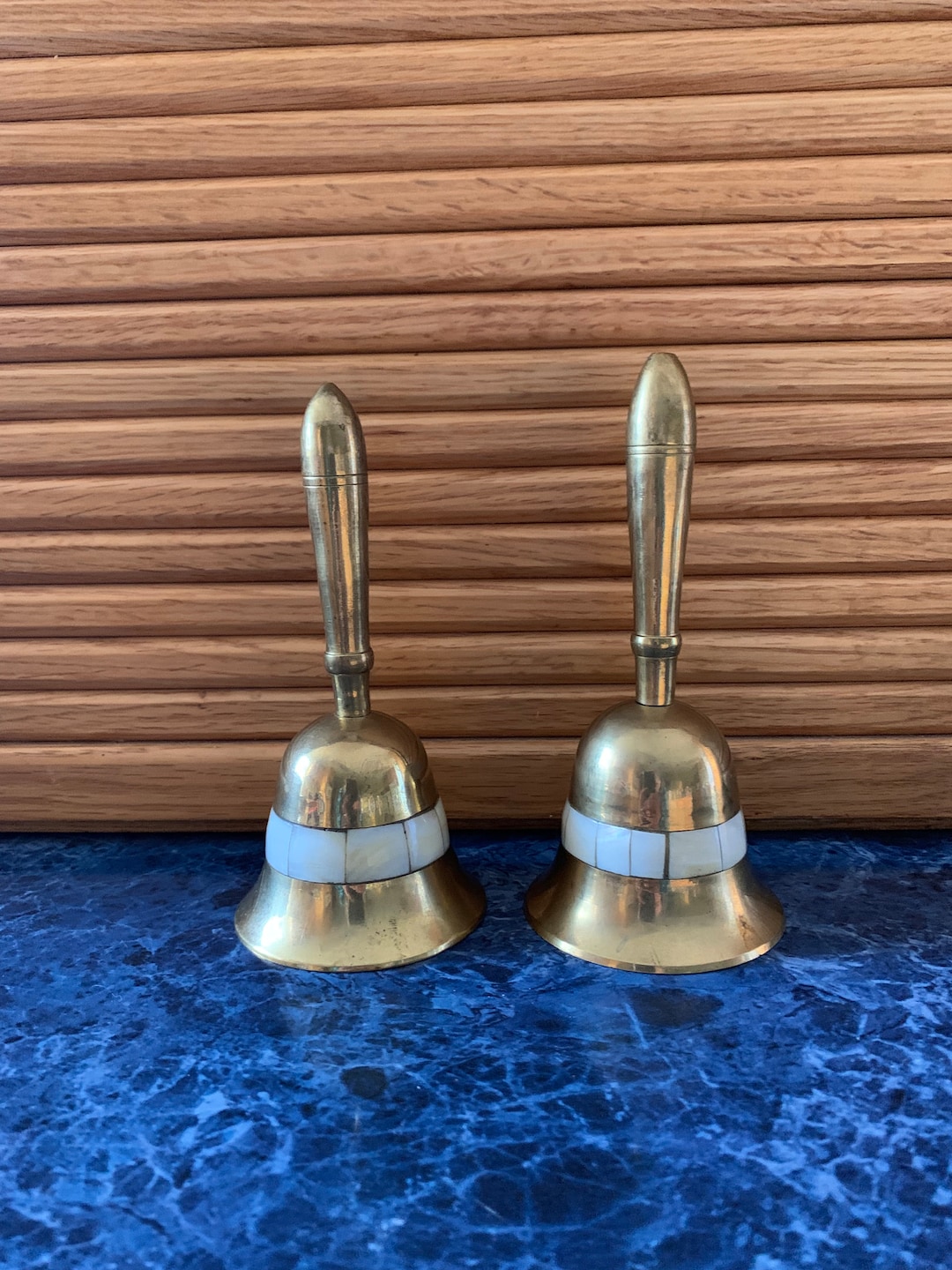 Choice of Brass and Mother of Pearl Bell Etsy