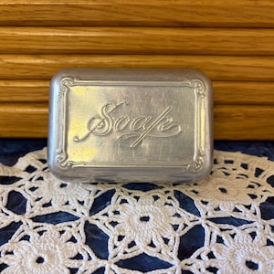 Vintage Aluminum Soap Dish or Travel Container