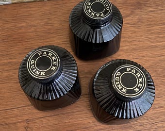 Vintage Parker Quink Ink Well with Ink