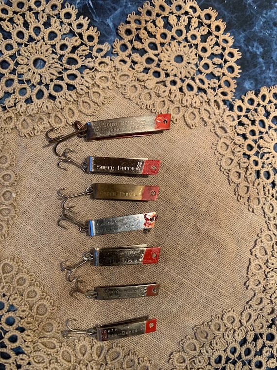 Vintage Lures Super Duper Set of South Bend Super Dupers-lot of 7 