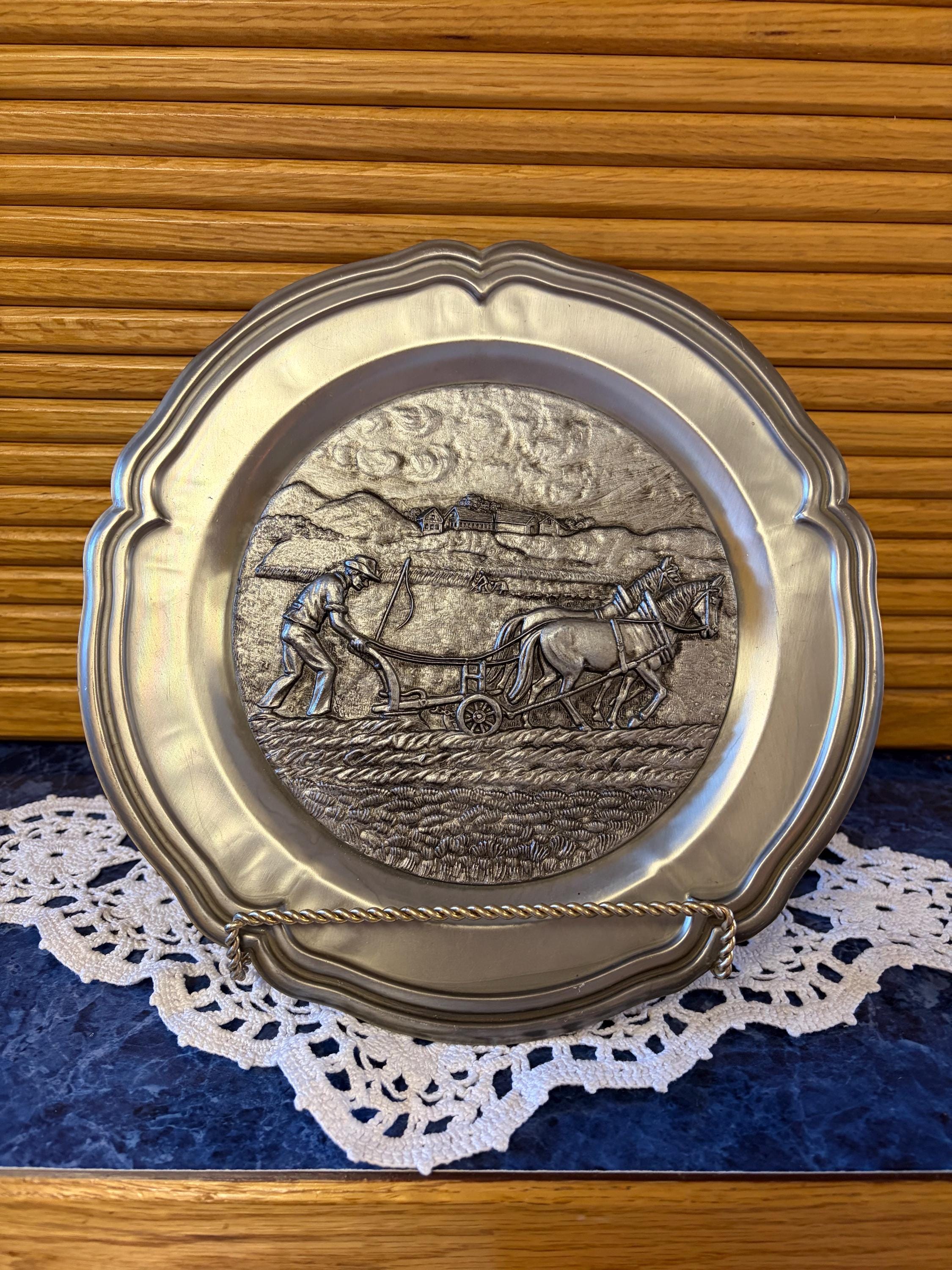 German Pewter Plates - Etsy