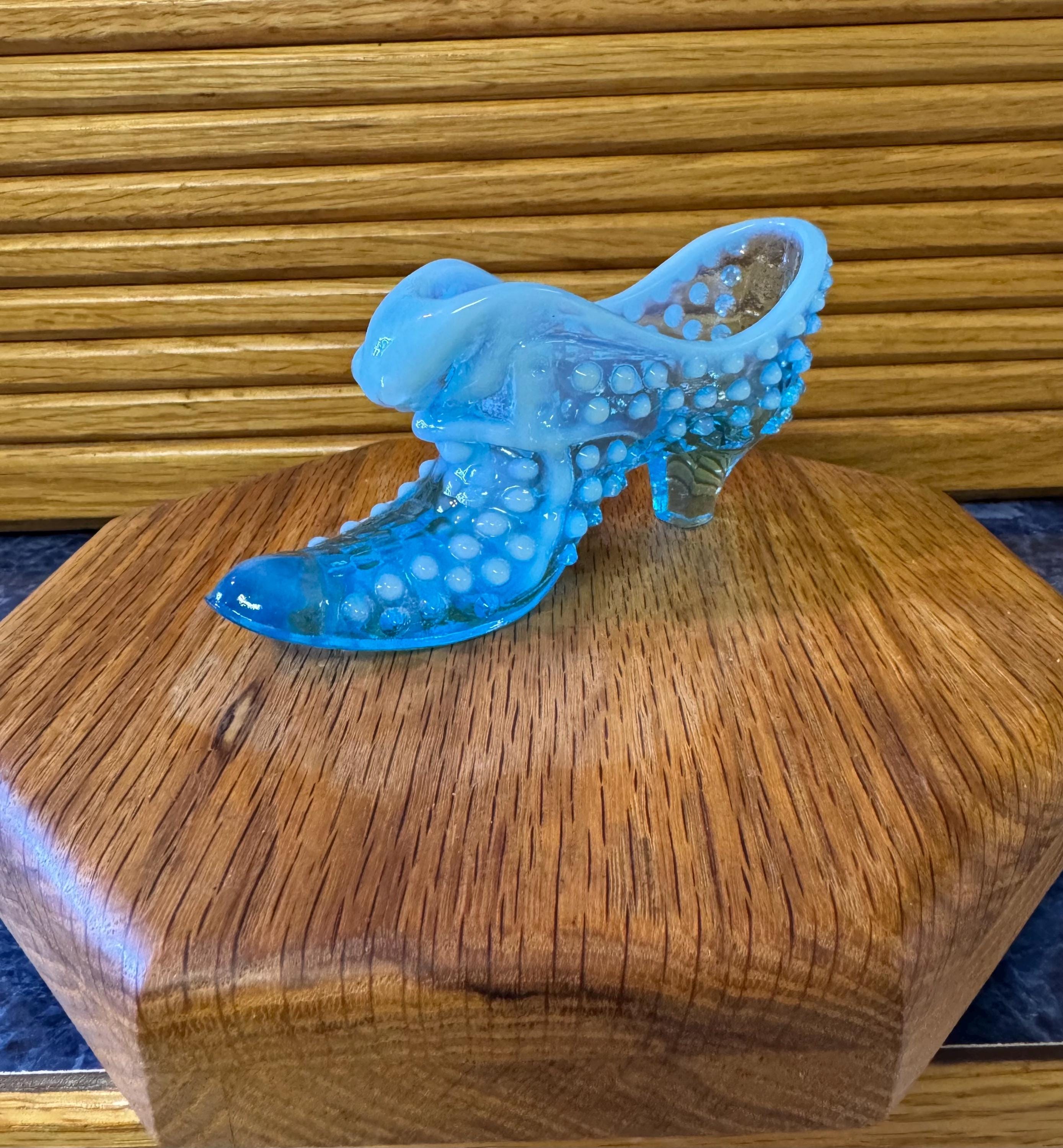 Fenton Glass Shoe Cat - Etsy