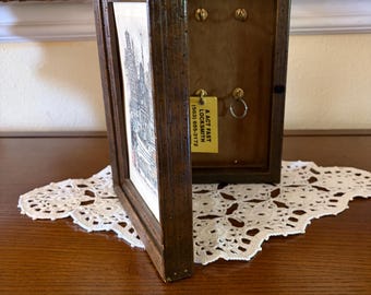 Vintage Wood Wall Mounted Key Box Holder
