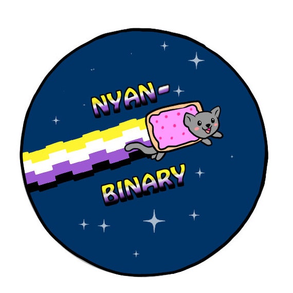 Nyan Binary Pin - Etsy