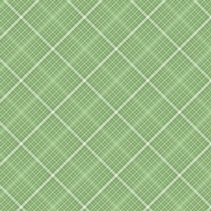 Spring Fabric - Bias Plaid Fabric - Cotton Quilting Fabric: All About Daisies - Tartan Plaid Leaf - Benartex
