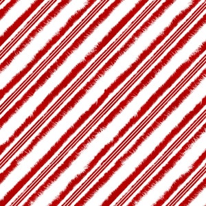 Candy Cane Fabric - Christmas Fabric Remnant - Cotton Quilting Fabric: Welcome Winter Fabric - Diagonal Candy Cane Stripe - Henry Glass