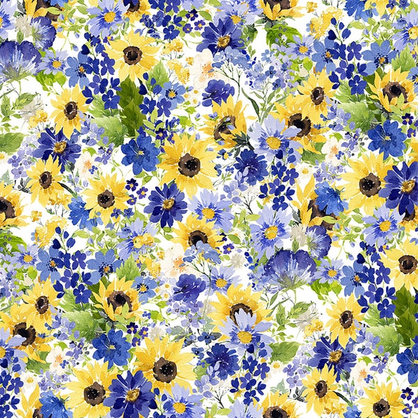 Sunflower Fabric Etsy