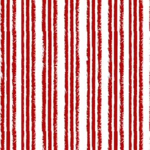 Candy Cane Fabric - Christmas Quilt Fabric - Cotton Quilting Fabric: Snow Crew Fabric - Fuzzy Stripe - Henry Glass
