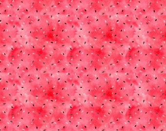 Cotton Quilting Fabric: Squeeze the Day Fabric - Seeds Red - Wilmington Prints