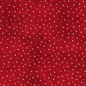 Cotton Quilting Fabric: Summertime Fabric - Dots Red - Maywood Studios