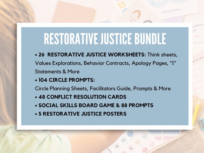 Restorative Justice Bundle, Conflict Resolution, SEL (Digital Download) image 2