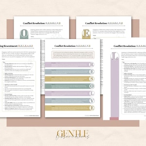 Conflict Resolution Psychoeducational Sheets and Coping Skills for Managing Difficult Conversations, Relationship Worksheets, Couples Sheets image 4
