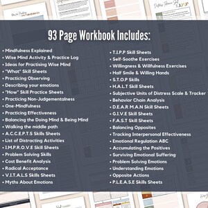 DBT Therapy Mega Bundle, Worksheets, Flashcards, Journal (Digital Download) image 2