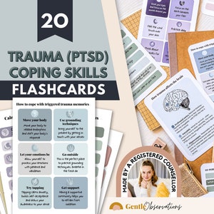 PTSD Trauma Coping Skills Cards DBT Skills Emotional - Etsy