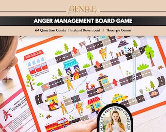 Wutbewältigungstherapiespiel für Kinder, Konfliktlösung, Problemlösung, Gruppentherapie, Eisbrecher-Spiele, Arbeitsblätter zur Schulberatung