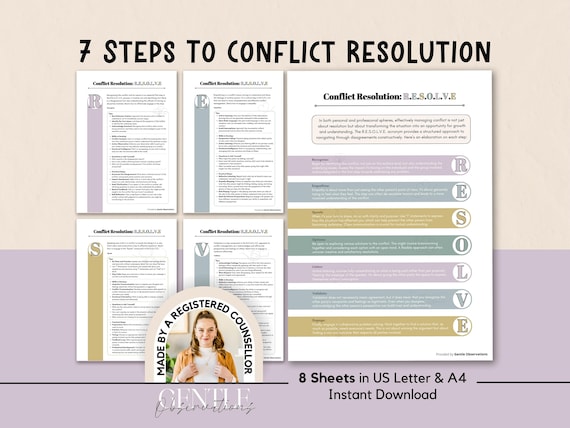 Conflict Resolution Worksheets For Adults
