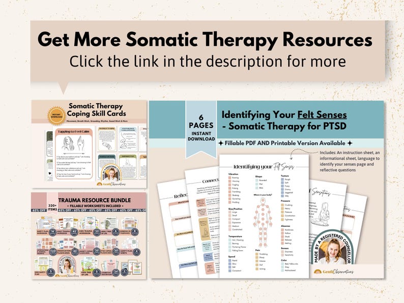 Somatic Awareness Journal Prompts, PTSD Therapy Cards (Digital Download) image 6