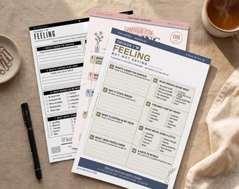 Things I'm Feeling But Not Saying Worksheet, Unsaid Feelings Journal Page, Therapy Reflection, Teens and Adults Printable