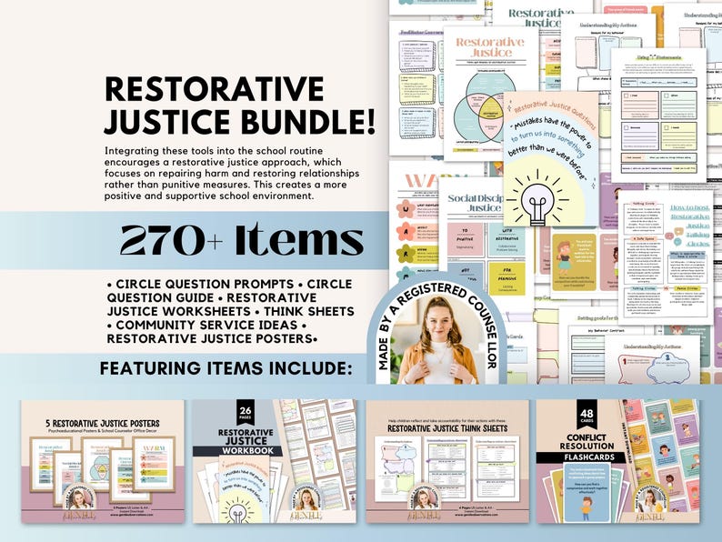 Restorative Justice Bundle, Conflict Resolution, SEL (Digital Download) image 1