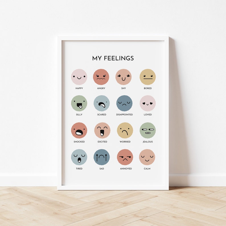 FEELINGS CHART Feelings Poster Emotions Chart School - Etsy