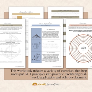Werkboek Acceptance and Commitment Therapy voor volwassenen, cognitieve defusie, werkbladen waarden, anker laten vallen, werkbladen mindfulness, CGT afbeelding 8