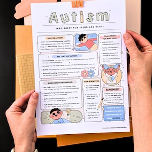 Autism Info Sheets for Kids & Teens, Psychoeducation Autism Worksheets, Neurodivergent Resource, ASC Worksheet, Autism Spectrum Condition image 4