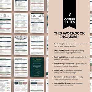 Gottman Method Couples Therapy Workbook, Relationship Counseling Printable, Marriage Communication and Conflict Resolution Tool image 12