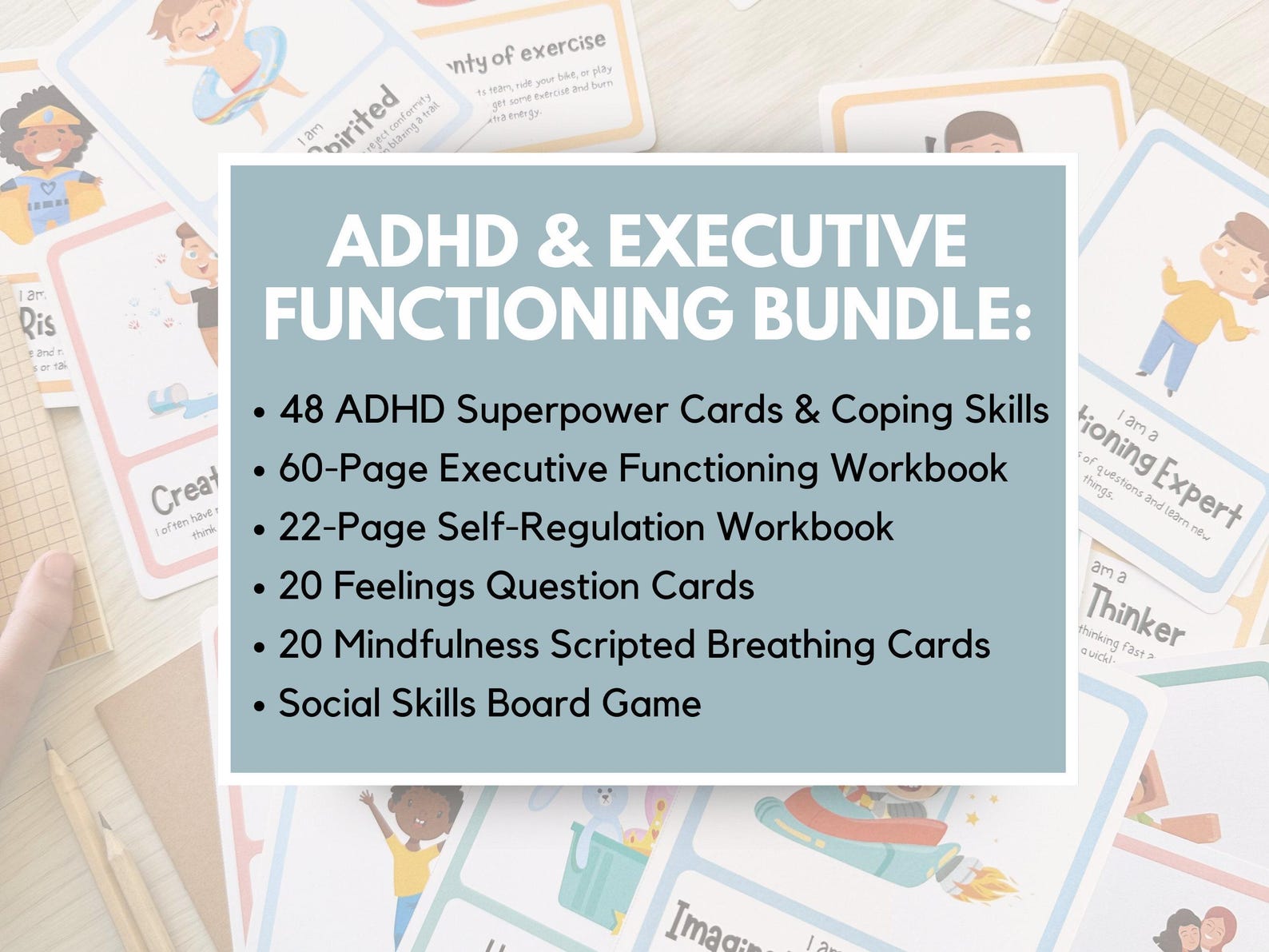 ADHD Executive Functioning Worksheet Bundle for Kids, ADHD Planner ...