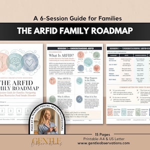 ARFID-familjearbetsbok — Utskrivbar guide med 6 sessioner för att navigera undvikande restriktiv matintagsstörning