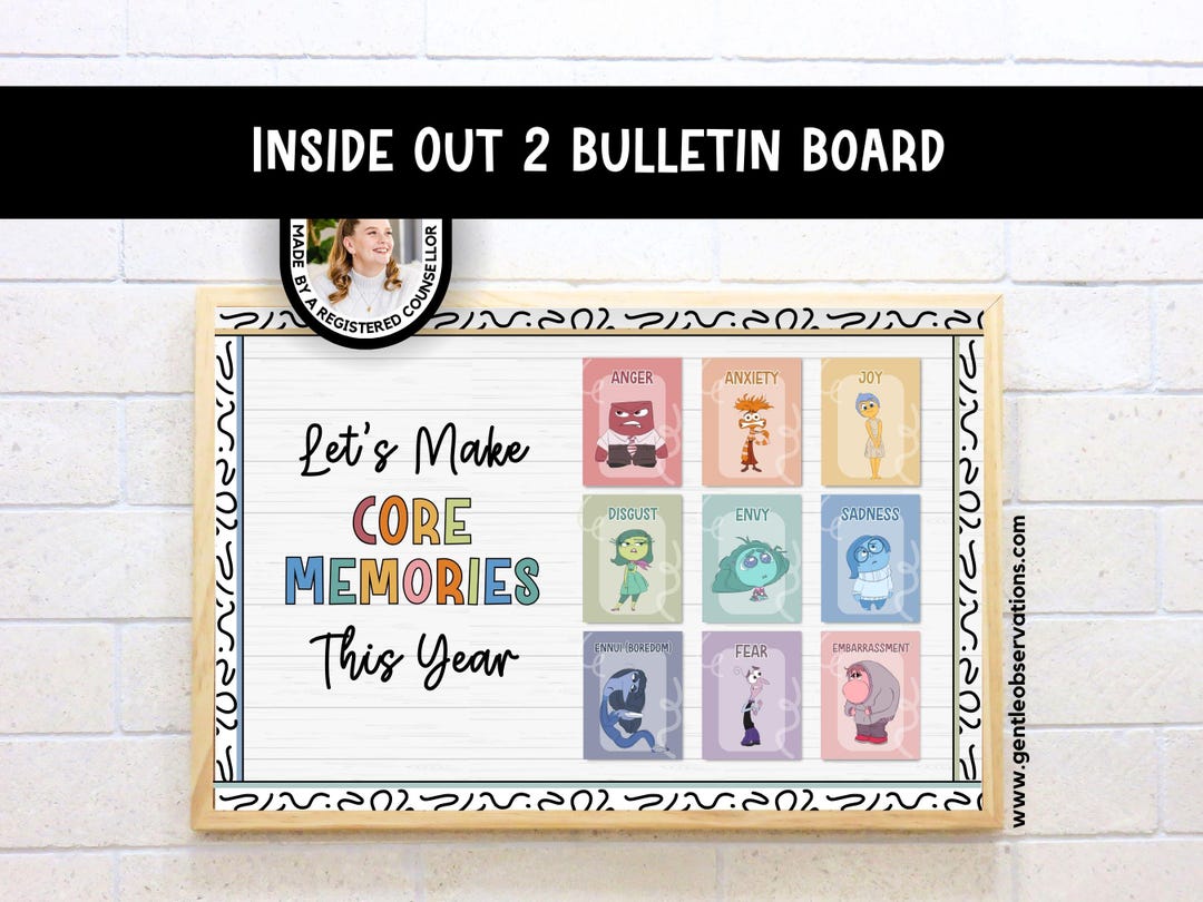 Inside Out 2 Bulletin Board Kit for School Counselors, Classroom ...