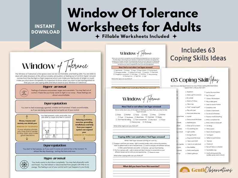 DBT Therapy Mega Bundle, Worksheets, Flashcards, Journal (Digital Download) image 8