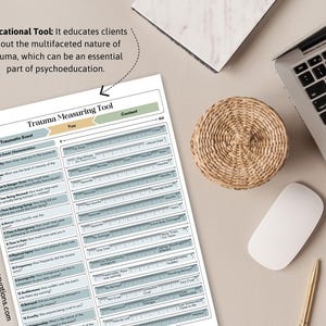 Complex Trauma Communication Tool & Trauma Therapy Assessment for Counseling, Processing C-PTSD Worksheets, Trauma Reaction Worksheets image 6